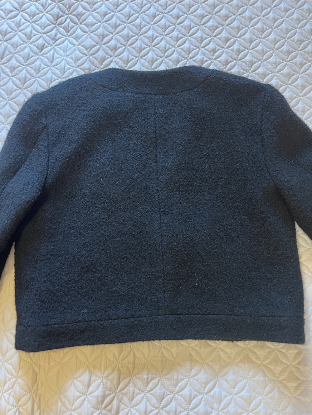 J.Crew Collection Woman’s Black Bouclé Jacket with Gold Buttons - Picture 11 of 13